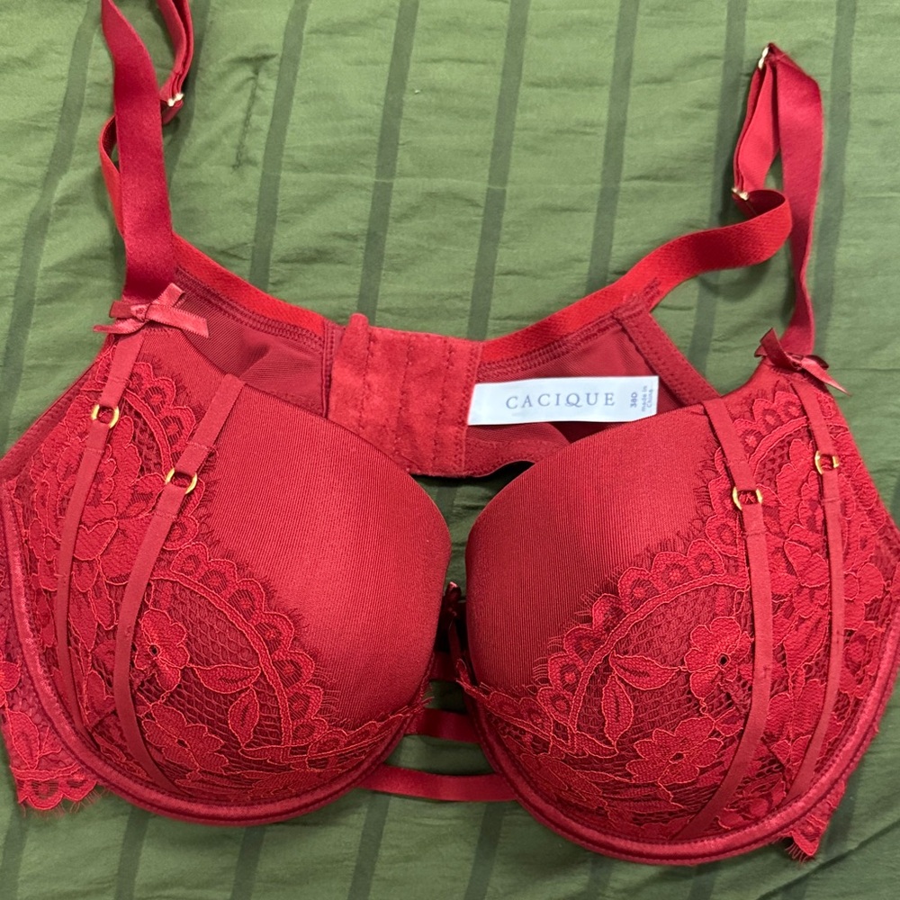 Cacique Scarlet Lace Underwire Bra